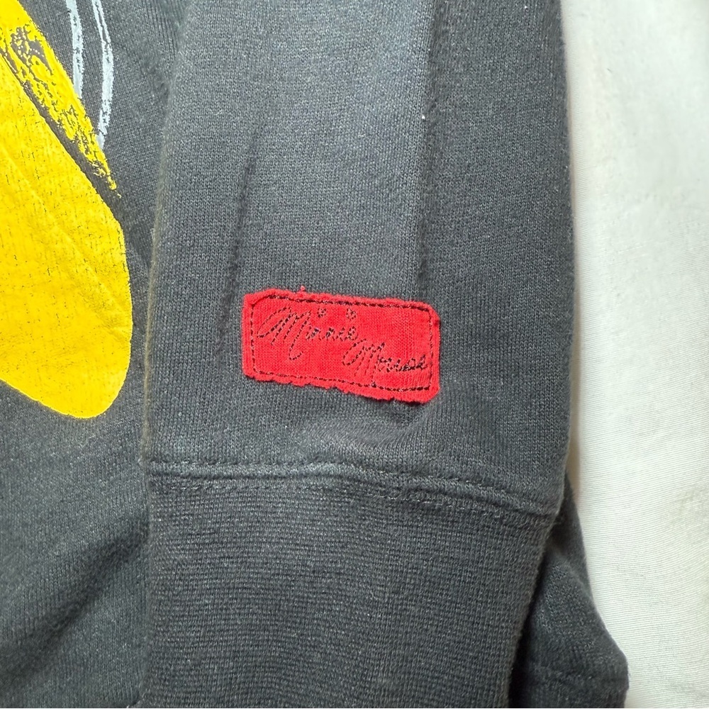 Disney Parks Minnie Mouse Hoodie Sweatshirt Ears Bow Women's Size Medium Graphic - Picture 2 of 8